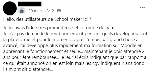 Un témoignage sur SchoolMaker 