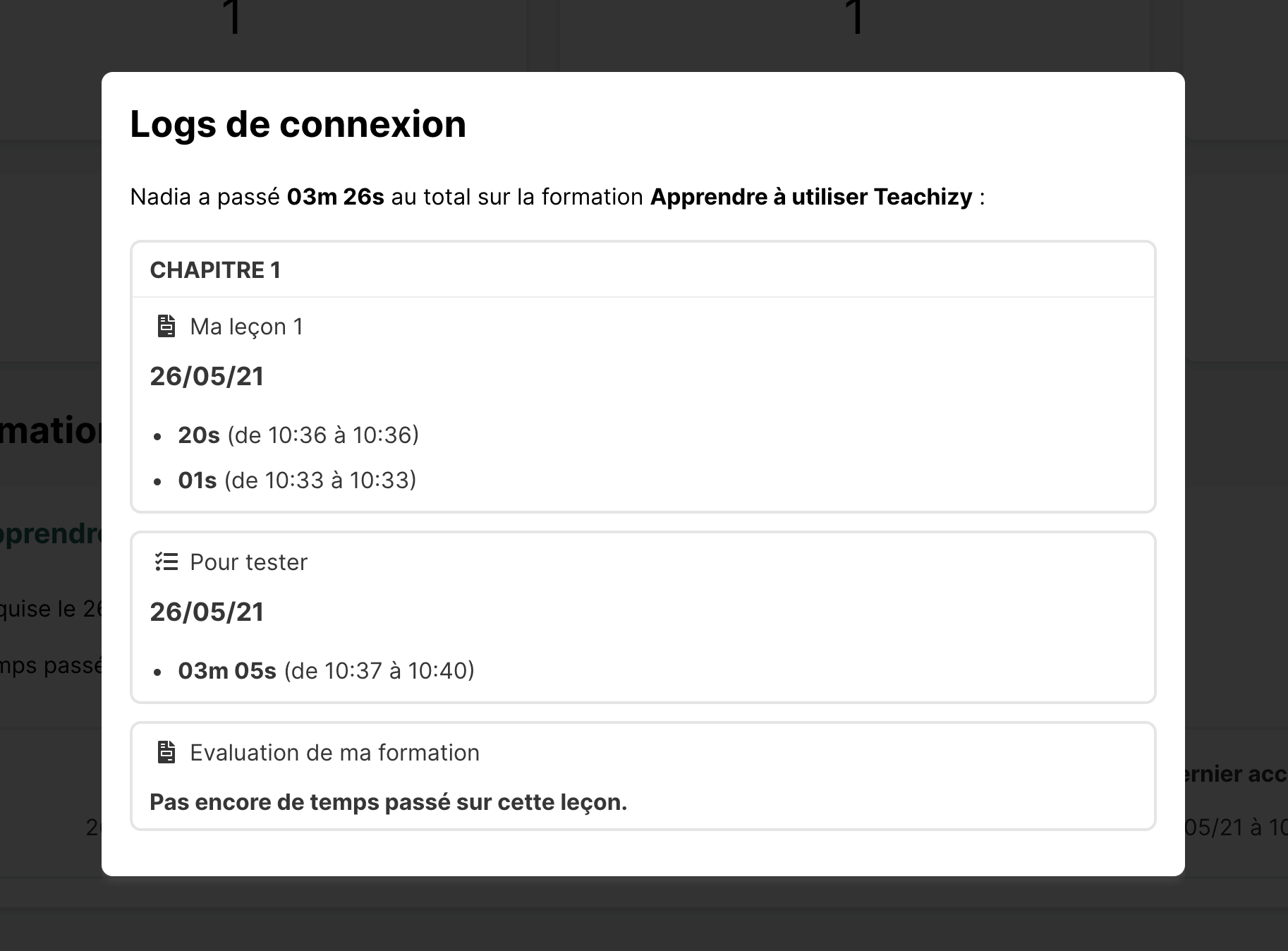 log de connexion